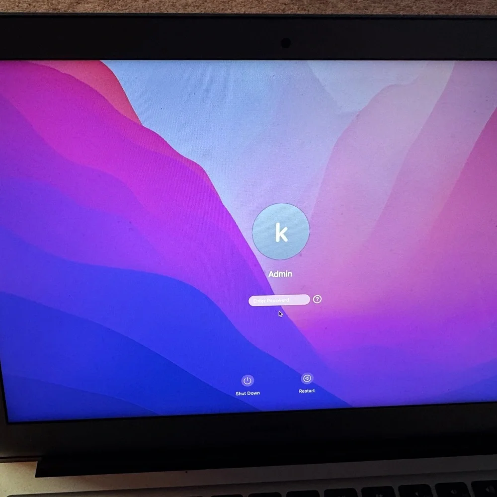 MacBook Air | with charger | 8g memory , intel core i5 processor.
